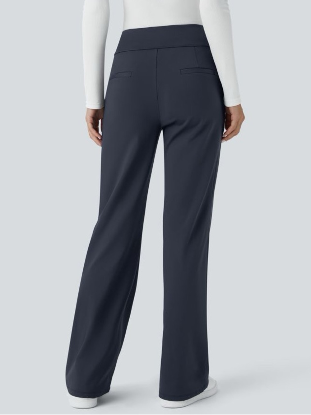 Halara Flex™ DayStretch Mid Rise Side Zipper Pocket Work Flare Pants - Picture 9 of 9